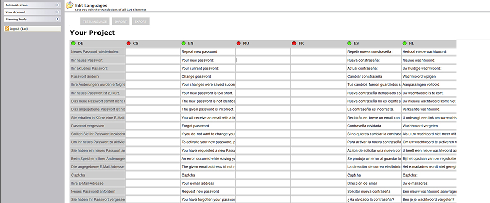 Translationtool Web - Online Übersetzungstool