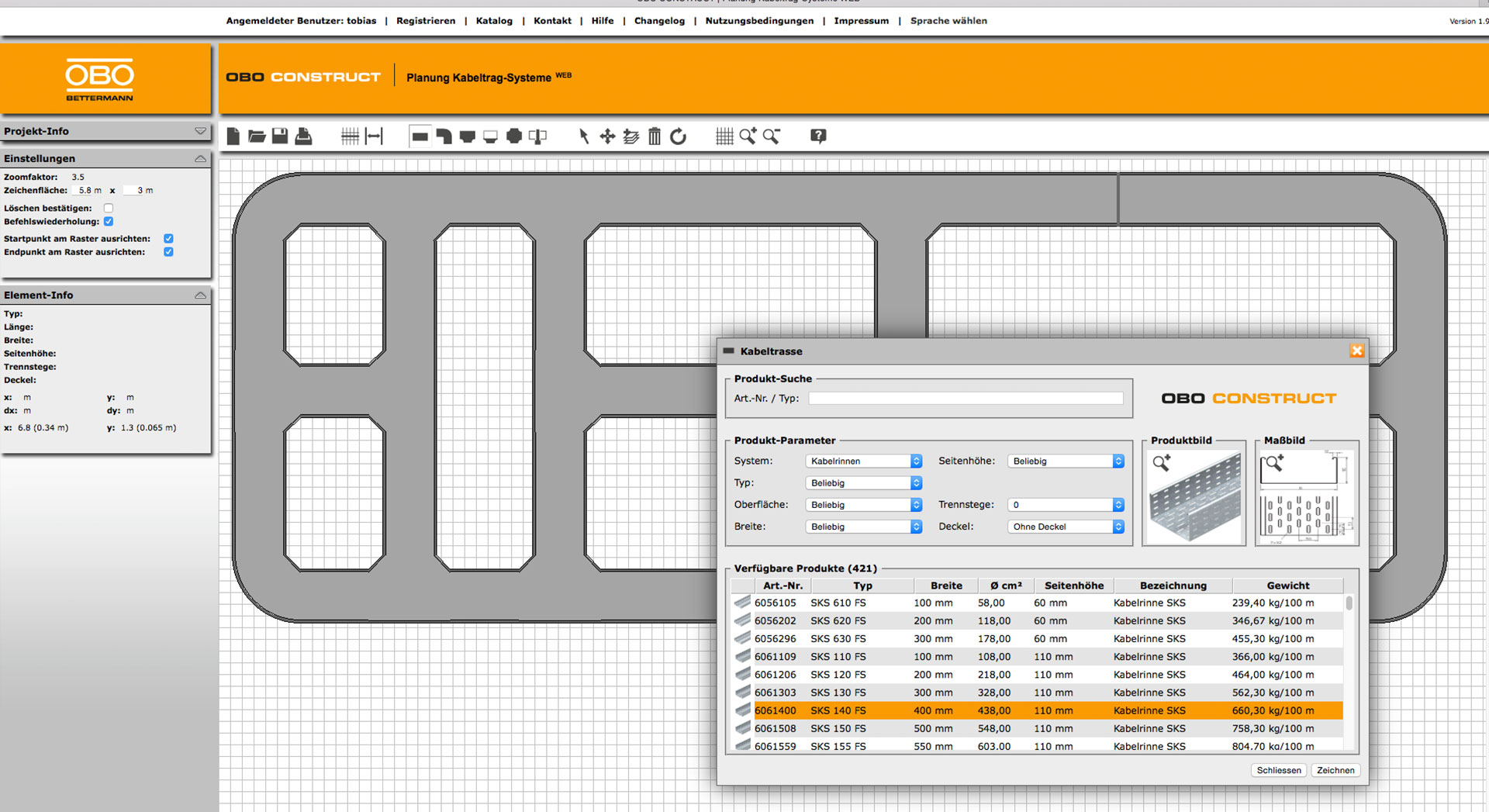 WEB - Planung Kabeltrag-Systeme